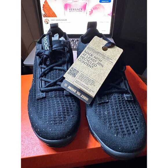 Nike Air VaporMax 2021 Flyknit Triple Black size 7.5  NWOB Authentic NIKE - Picture 2 of 7